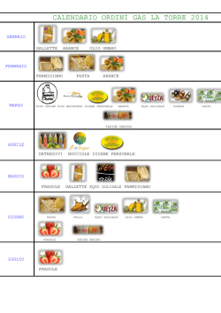 CALENDARIO ORDINI GAS LA TORRE 2014