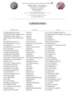 CAMPI DI GIOCO - CSAIn Vicenza