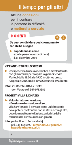 Il tempo per gli altri