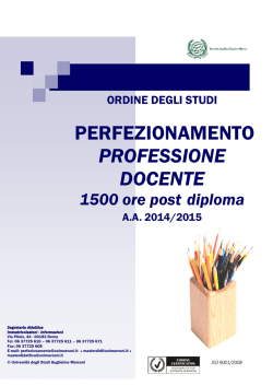Master Discipline per la Didattica - Universit&agrave; degli Studi Guglielmo