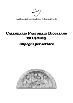 Impegni per settore - Arcidiocesi di Messina
