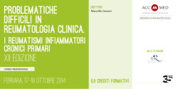 Problematiche difficili in reumatologia clinica. XII Edizione