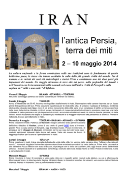 IRAN 2014 MAGGIO - Zig Zag Viaggi