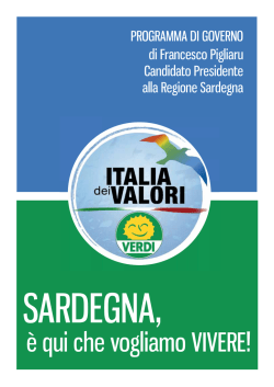 Programma di governo di Francesco Pigliaru