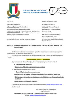 Con il consiglio di Comitato porgo a tutti i presenti un cordiale