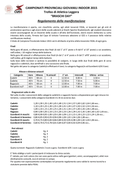 campionati provinciali indoor - Fidal Emilia
