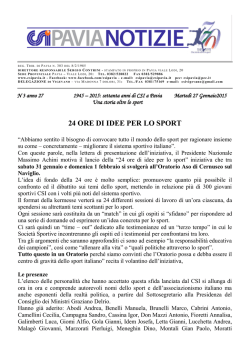 comunicato nr. 3 del 27/01/2015