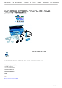 martinetto per carrozzeria "titanik" da 5 ton. a mano +