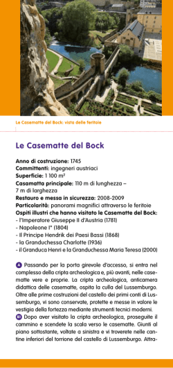 Le Casematte del Bock - Luxembourg City Tourist Office