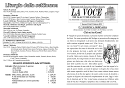 Bollettino settimanale della Parrocchia di Saccolongo