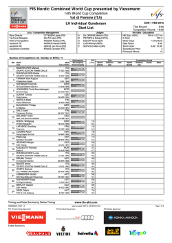 FIS Nordic Combined World Cup presented by Viessmann