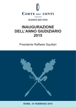 Inaugurazione anno giudiziario 2015 Scarica pdf