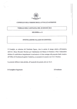 delibera COA Firenze n. 11 del 18.06.2014