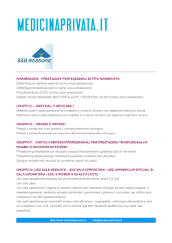 Elenco Prestazioni - Medicinaprivata.it