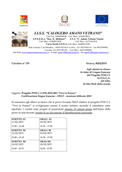 Circolare n. 139 del 06-02-2015 Circolare esame DELF