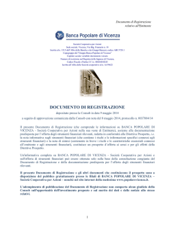 Documento di Registrazione  del 9 maggio 2014