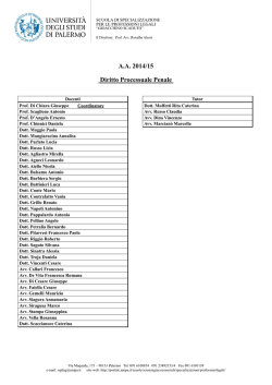 A.A. 2014/15 Diritto Processuale Penale