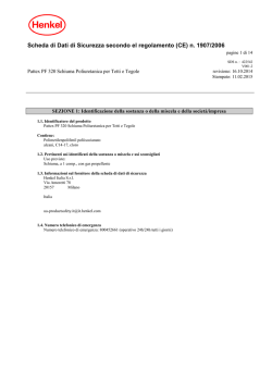 Scheda di Dati di Sicurezza secondo el regolamento (CE