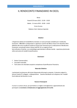 Programma corso e Scheda Iscrizione