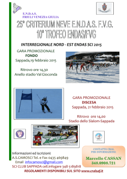INTERREGIONALE NORD - EST ENDAS SCI 2015