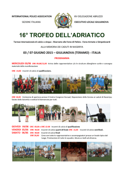 16&deg; TROFEO DELL`ADRIATICO