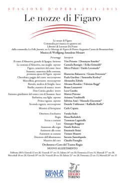 Scheda di sala - Teatro Regio di Torino