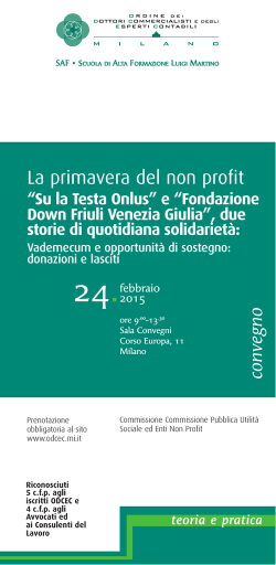 La primavera del non profit convegno