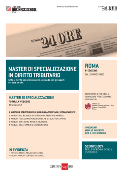 master di specializzazione in diritto tributario
