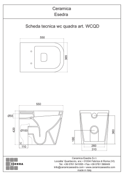 Scheda tecnica wc quadra art. WCQD Ceramica