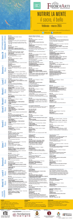 Il programma della manifestazione