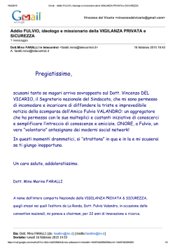 lettera di Addio a FULVIO VALANDRO