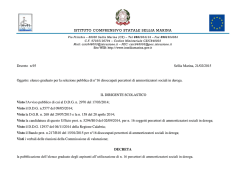 PUBBLICAZIONE GRADUATORIA DISOCCUPATI