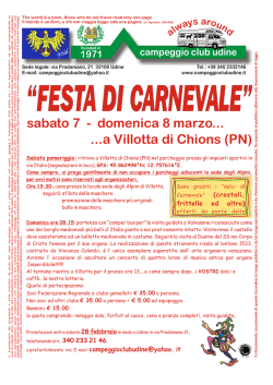 programma della Festa di Carnevale 2015