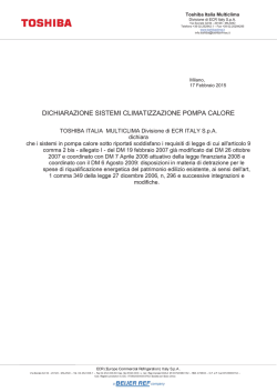 DICHIARAZIONE SISTEMI CLIMATIZZAZIONE POMPA