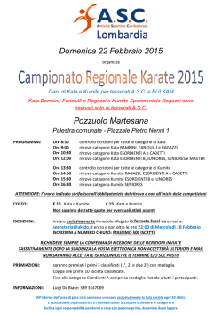 Circolare Campionato Regionale