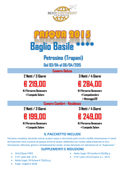 Hotel Baglio Basile Pasqua 2015