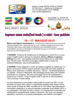 expo 2015 16-17 maggio 2015 2 giorni