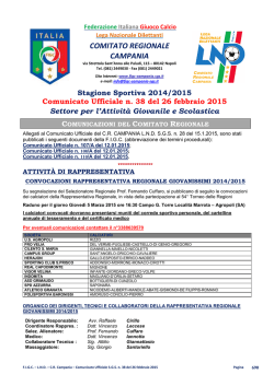 C.U. S.G.S. n. 38 del 26.02.2015