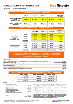 Tariffe e Info utili