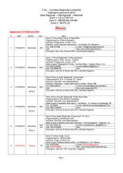 Marzo - Comitato Regionale Lombardia F.G.I.