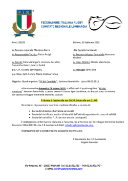 Quadrangolare Seniores Femminile Lecco 8 marzo