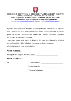 Ipotesi di contratto collettivo integrativo 2014 15