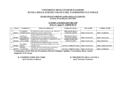 Classi 14 e L20 - Universit&agrave; di Palermo