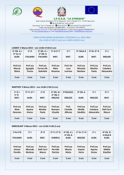 3 ore - IPSAR "le streghe" Benevento