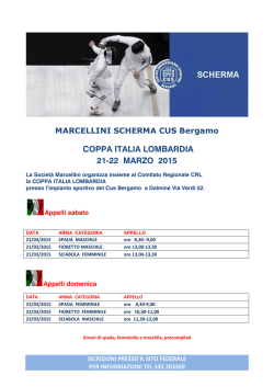 Coppa Italia Lombardia programma