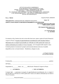 151 - avvio potenziamenti primaria acq