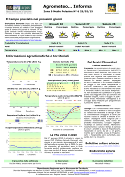 Agrometeo&hellip; Informa