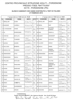 esame a2 del 27-2-2015
