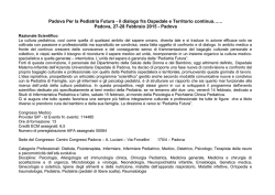 Padova Per la Pediatria Futura - Societ&agrave; Italiana di Neonatologia