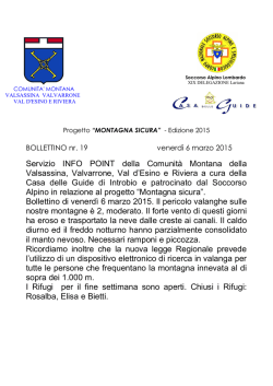 Bollettino - Alta Valsassina